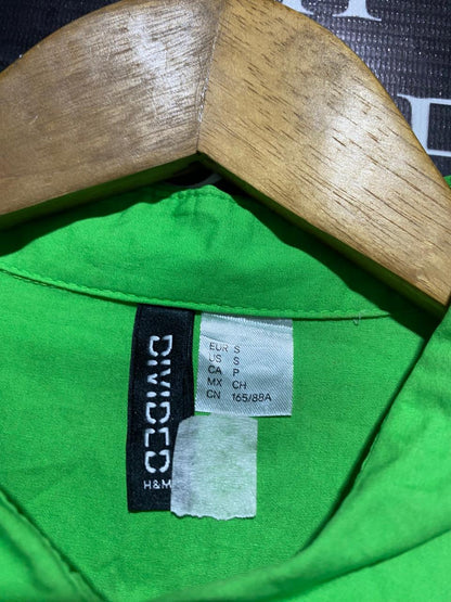 H&M |XL| BUST 24| B15| NEON LIME GREEN OVERSIZED SHIRT