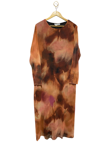 PRIMARK |XL| BUST 23| B16| WATERCOLOR ABSTRACT PRINT MESH MAXI DRESS