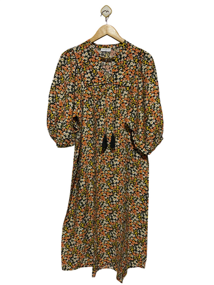 PAPAYA |M| BUST 20| B16| FLORAL BOHO MAXI DRESS WITH PUFF SLEEVES