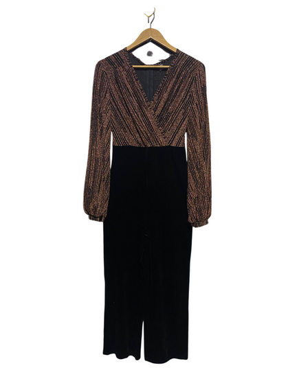 SHEIN |M| BUST 17| B16| BLACK VERTICAL TEXTURED FRINGE HEM MIDI DRESS