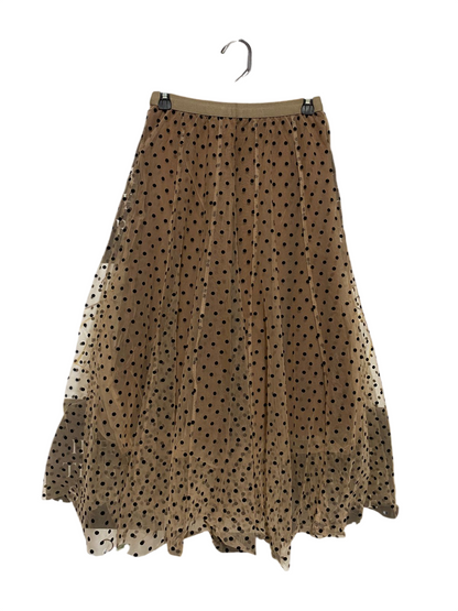|S| WAIST 26| B16| NAVY & WHITE GINGHAM TIERED MAXI SKIRT WITH SMOCKED WAIST