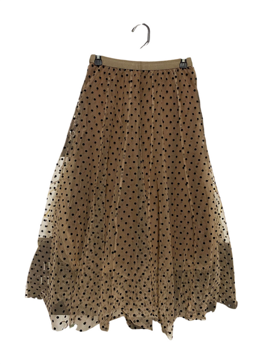 |S| WAIST 26| B16| NAVY & WHITE GINGHAM TIERED MAXI SKIRT WITH SMOCKED WAIST