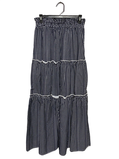ZANZEA |M| WAIST 28| B16| BEIGE TULLE POLKA DOT MAXI SKIRT WITH ELASTICATED WAIST