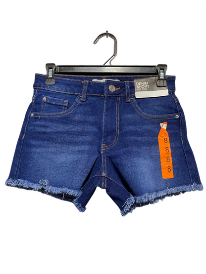 PRIMARK |M| BUST 28| B16| DARK WASH MID-RISE DENIM SHORTS WITH FRAYED HEM