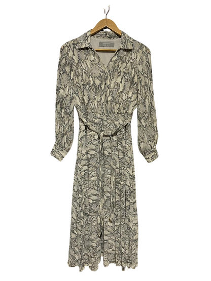 PRIMARK |M| BUST 17| B16| SNAKESKIN PRINT BELTED MIDI SHIRT DRESS