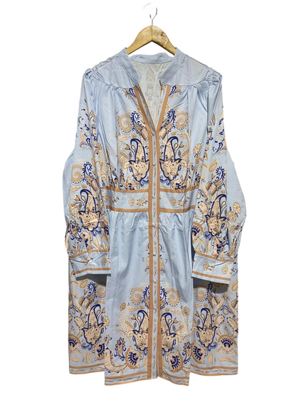 SHEIN CURVE |XXL| BUST 24| B16| BOHEMIAN PAISLEY PRINT BUTTON-DOWN MIDI DRESS