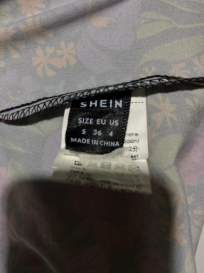 SHEIN |S| BUST 13| B17| FLORAL SMOCKED BUST MAXI DRESS WITH SIDE SLIT