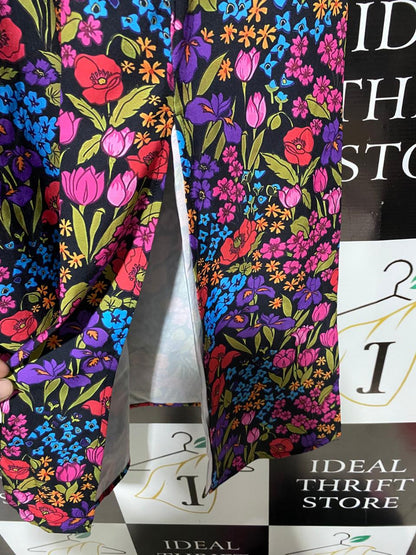 SHEIN |S| BUST 13| B17| FLORAL SMOCKED BUST MAXI DRESS WITH SIDE SLIT