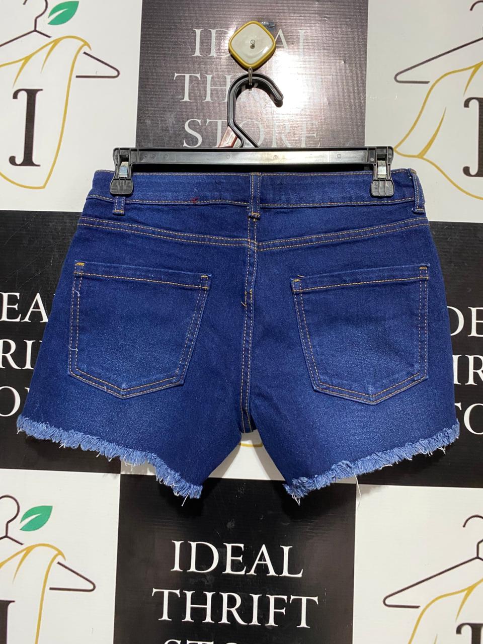 PRIMARK |M| BUST 28| B16| DARK WASH MID-RISE DENIM SHORTS WITH FRAYED HEM