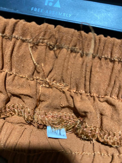 |M| WAIST 24| B16| RUST ORANGE WIDE LEG TROUSERS WITH SIDE POCKETS