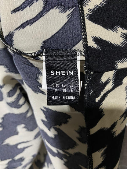 SHEIN |M| WAIST 28| B16| CREAM & BLACK ABSTRACT ANIMAL PRINT MAXI SKIRT