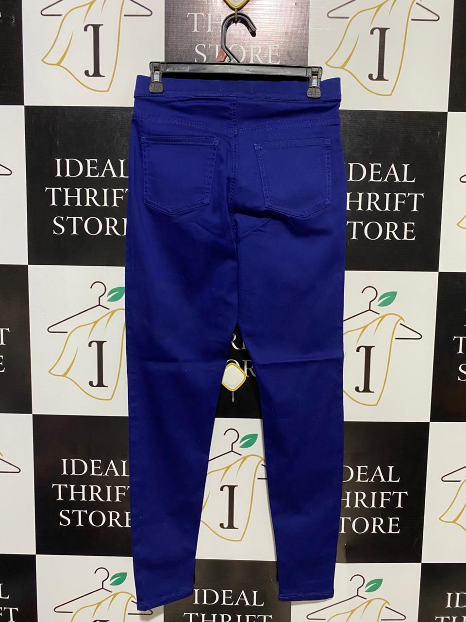 JEGGINGS |M| WAIST 28| B16| ROYAL BLUE HIGH-WAISTED JEGGINGS