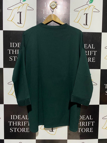 |XL| BUST 26| B16| OVERSIZED BOTTLE GREEN RIBBED CUFF SWEATER