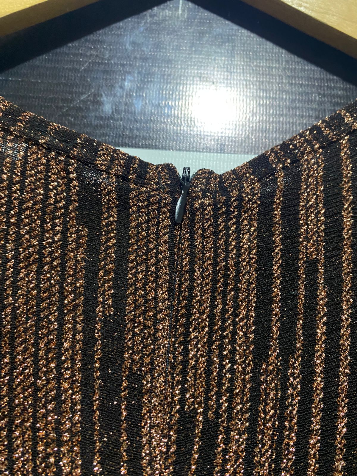 SHEIN |M| BUST 17| B16| BLACK VERTICAL TEXTURED FRINGE HEM MIDI DRESS