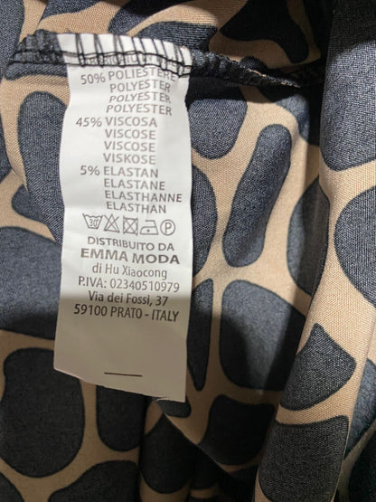 EMMA BODA |L| BUST 22| B16| CHIC GIRAFFE PRINT HIGH-LOW TUNIC DRESS