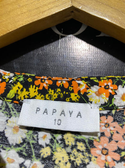PAPAYA |M| BUST 20| B16| FLORAL BOHO MAXI DRESS WITH PUFF SLEEVES