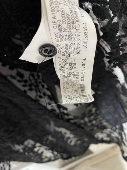 ZARA |L| BUST 20| B16| BLACK EMBROIDERED LACE MAXI SHIRT DRESS