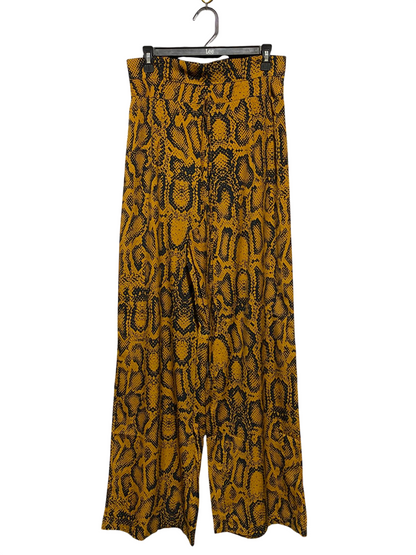 PRETTYLITTLE THING |L| WAIST 30| B17|  SNAKESKIN PRINT WIDE-LEG TROUSERS