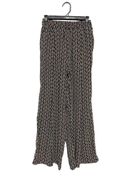 H&M |S| WAIST 26| B17|  MONOCHROME GEOMETRIC PRINT WIDE-LEG TROUSERS
