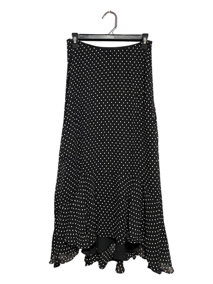 POLO |S| WAIST 26| B17| POLKA DOT ASYMMETRICAL RUFFLE MIDI SKIRT