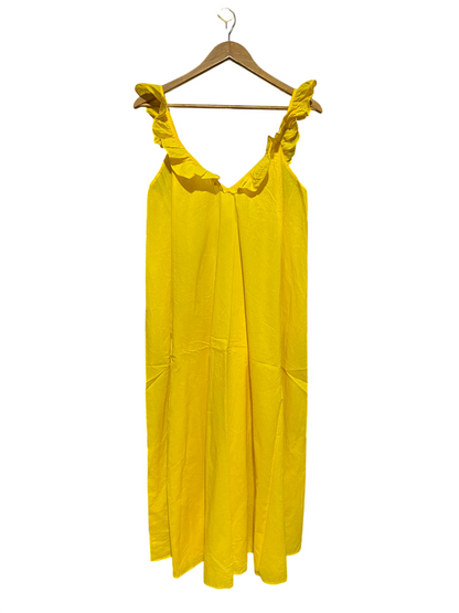 H&M |L| BUST 18| B17| VIBRANT YELLOW RUFFLE STRAP MAXI DRESS