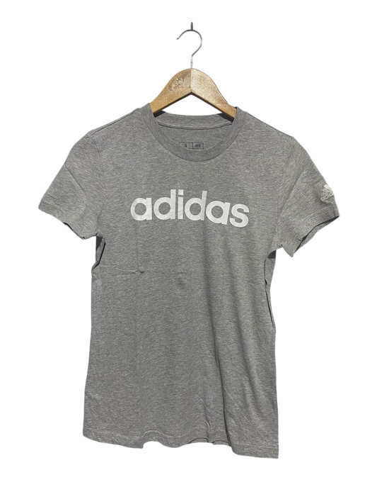 ADIDAS |S| BUST 16| B17| ESSENTIALS SLIM-FIT LOGO T-SHIRT | HEATHER GREY ATHLEISURE WEAR