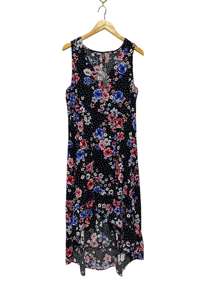 ED IT ED |L| BUST 20| B17|  FLORAL & POLKA DOT HI-LOW MIDI DRESS