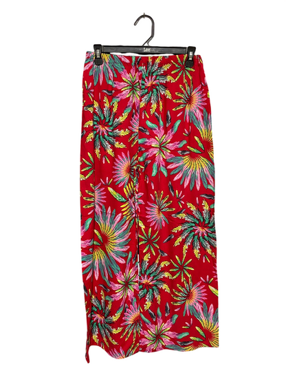 |M| WAIST 27| B17| VIBRANT TROPICAL FLORAL WIDE-LEG TROUSERS