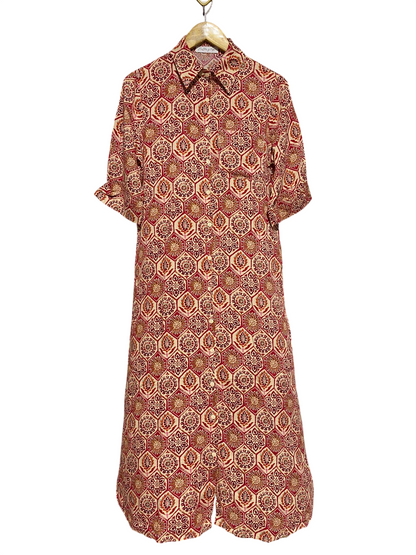 MARTINA Y PIPA |L| BUST 20| B17| BOHEMIAN GEOMETRIC SHIRT DRESS
