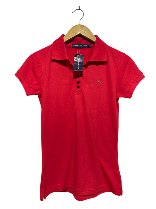TOMMY HILFIGER |L| BUST 17| B17| TOMMY HILFIGER CLASSIC RED POLO