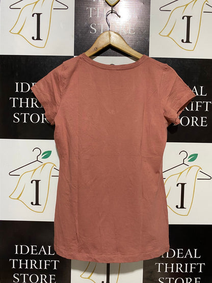 ANKO |M| BUST 17| B17| WOMEN’S SUSTAINABLE ORGANIC COTTON V-NECK T-SHIRT - DUSTY ROSE