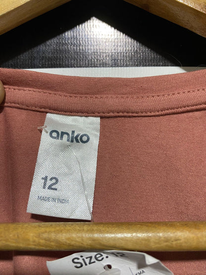 ANKO |M| BUST 17| B17| WOMEN’S SUSTAINABLE ORGANIC COTTON V-NECK T-SHIRT - DUSTY ROSE