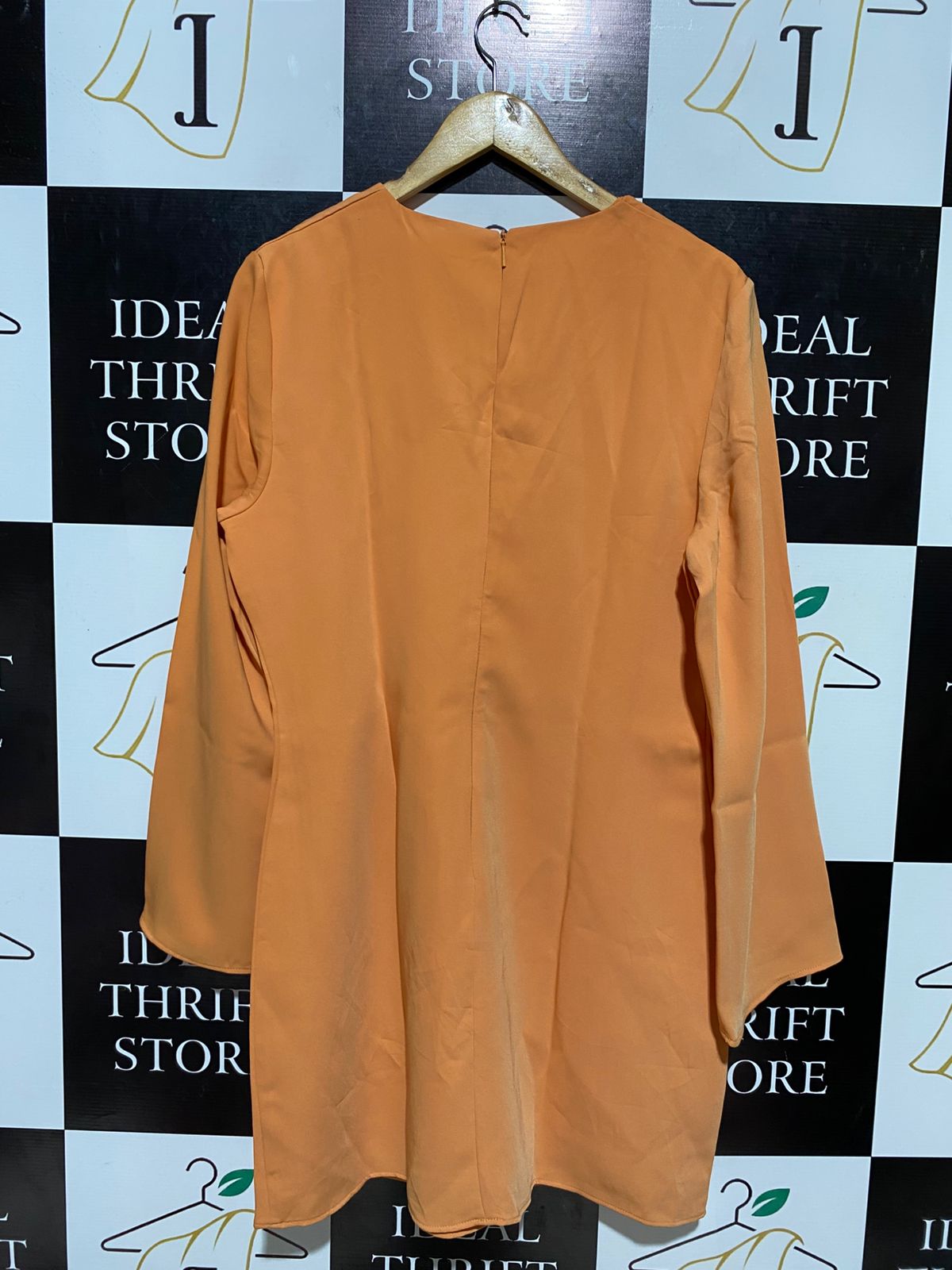 MNG |L| BUST 19| B17| MANGO V-NECK BELL SLEEVE MINI DRESS