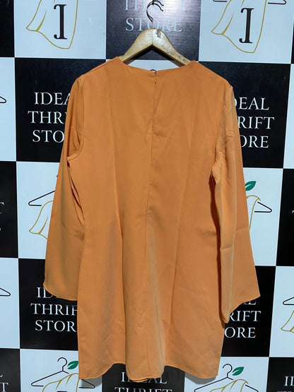 MNG |L| BUST 19| B17| MANGO V-NECK BELL SLEEVE MINI DRESS