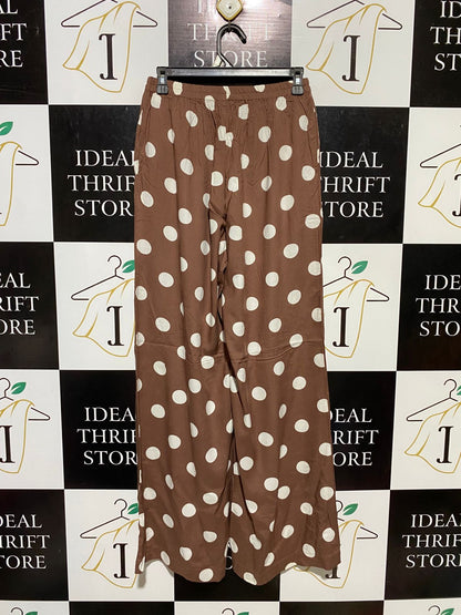 |S| WAIST 26| B17| POLKA DOT WIDE-LEG PALAZZO TROUSERS
