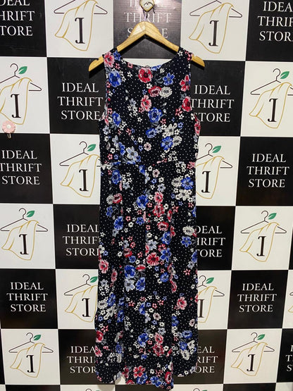 ED IT ED |L| BUST 20| B17|  FLORAL & POLKA DOT HI-LOW MIDI DRESS