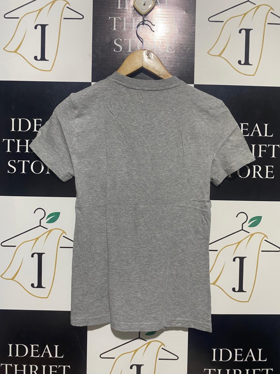 ADIDAS |S| BUST 16| B17| ESSENTIALS SLIM-FIT LOGO T-SHIRT | HEATHER GREY ATHLEISURE WEAR
