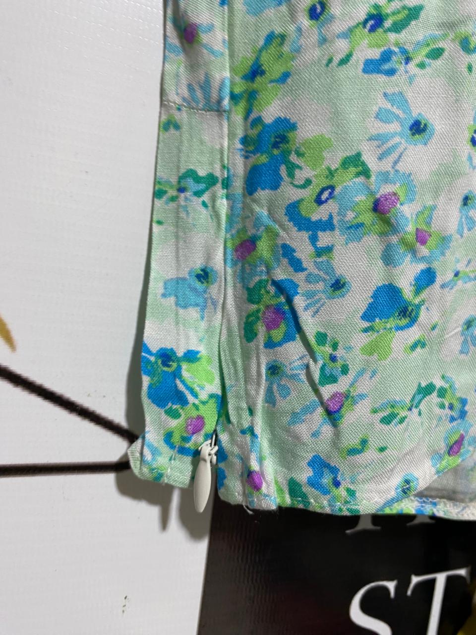 PRIMARK CARES |S| BUST 15| B17| FLORAL V-NECK CROP TOP & MIDI SKIRT CO-ORD SET