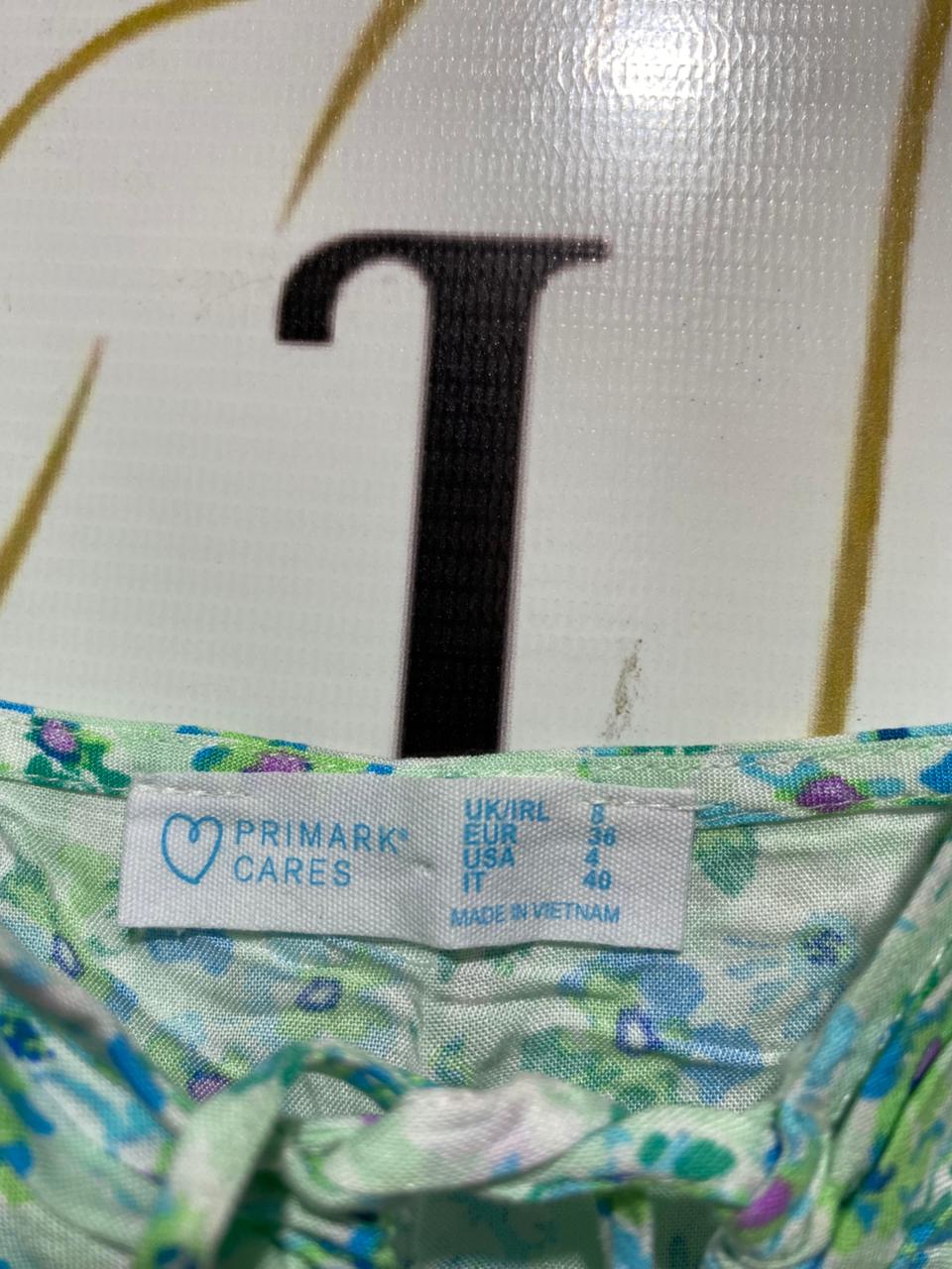 PRIMARK CARES |S| BUST 15| B17| FLORAL V-NECK CROP TOP & MIDI SKIRT CO-ORD SET
