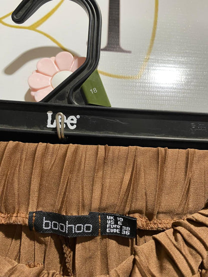 BOOHOO |S| B17| PLISSÉ BUTTON-DOWN & WIDE-LEG TROUSER SET