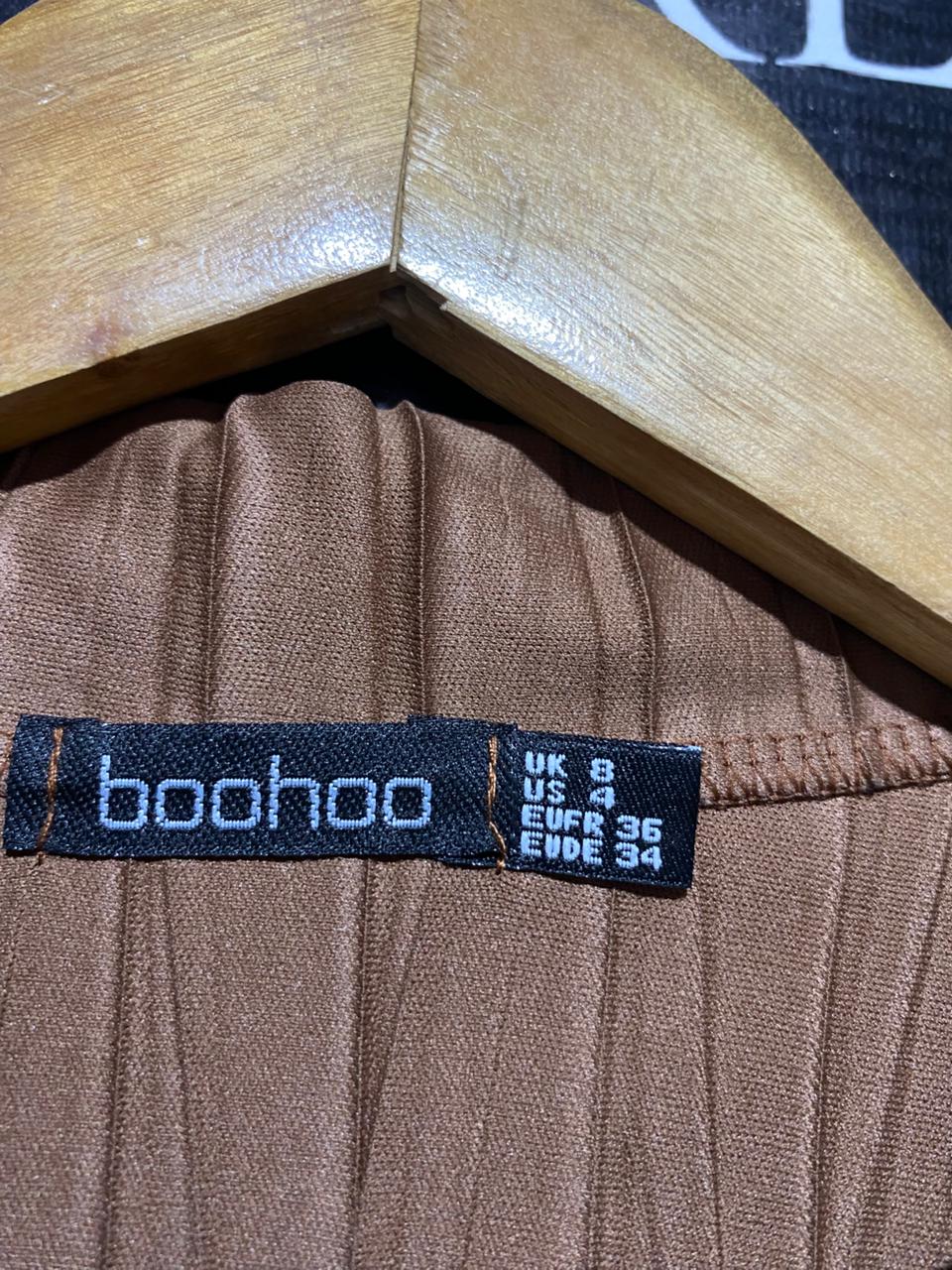 BOOHOO |S| B17| PLISSÉ BUTTON-DOWN & WIDE-LEG TROUSER SET