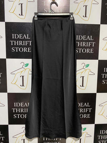 ASOS |S| WAIST 25| B17| ELEGANT BLACK SATIN MAXI SKIRT