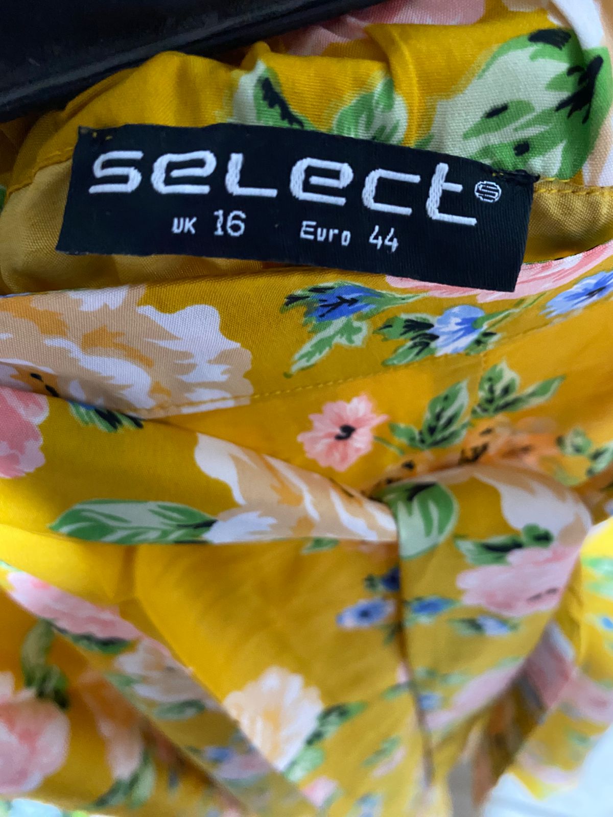 SELECT |L| WAIST 32| B17| MUSTARD FLORAL MAXI SKIRT WITH TIE-WAIST