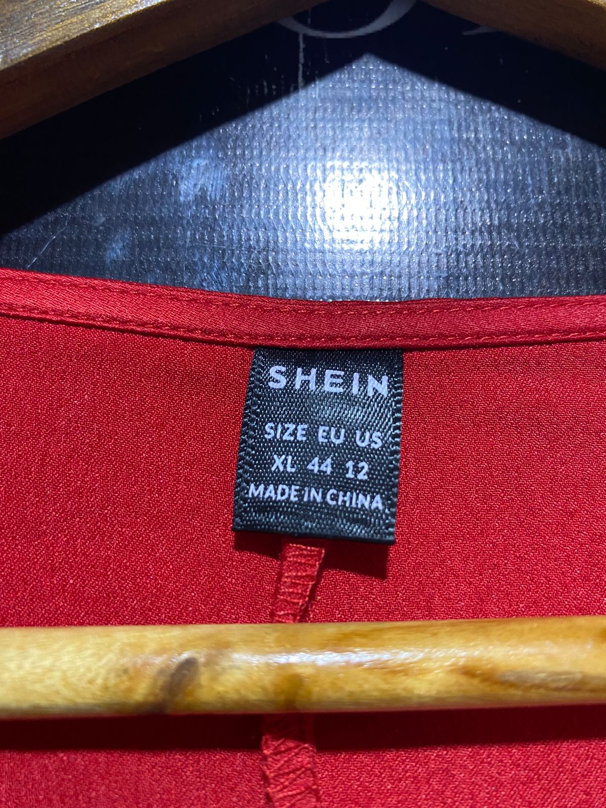 SHEIN |XL| BUST 19| B17| RED SATIN WRAP MAXI DRESS
