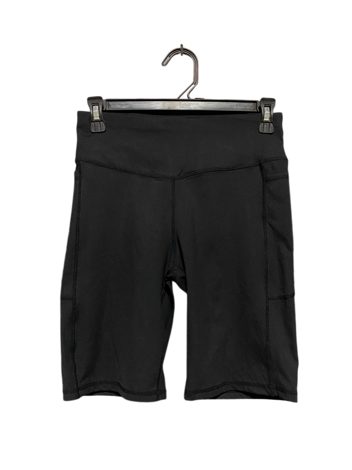 ANKO ACTIVE |S| WAIST 26| B17| CORE ESSENTIALS HIGH-WAISTED BLACK BIKER SHORTS WITH POCKETS