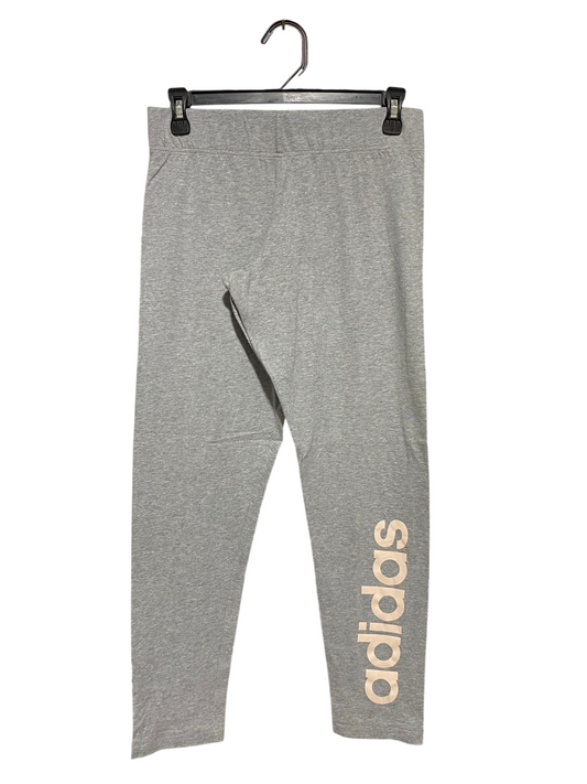 ADIDAS |M| WAIST 28| B17| ESSENTIALS LOGO HIGH-WAISTED COTTON LEGGINGS IN GREY