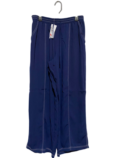GEORGE |L| WAIST 31| B18| NAVY BLUE CONTRAST STITCH WIDE-LEG PANTS