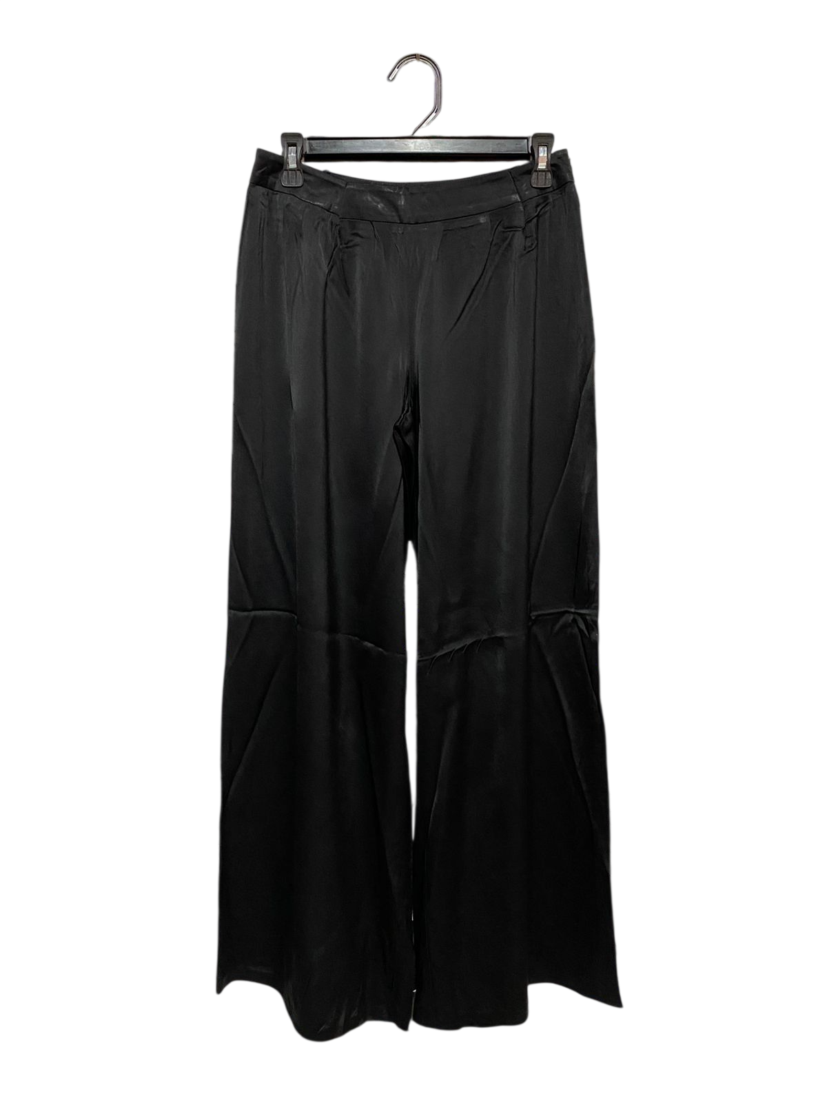 F&F |M| WAIST 28| B18| ELEGANT BLACK SATIN WIDE-LEG PALAZZO PANTS