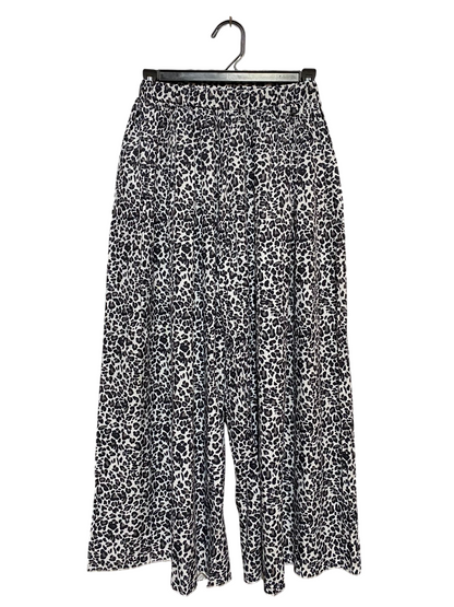 |XS| WAIST 24| B18| CHIC LEOPARD PRINT WIDE-LEG PALAZZO PANTS