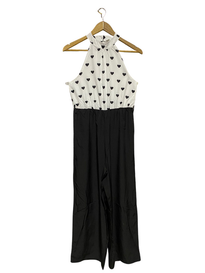 SHEIN |M| BUST 17| B18| CHIC HEART PRINT HALTER NECK JUMPSUIT